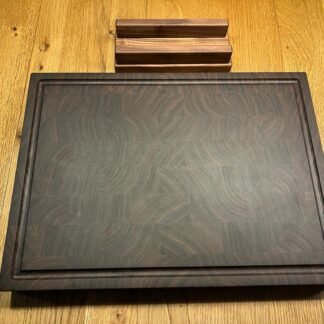 Stirnholz-Schneidebrett Nussbaum 440x320x40mm