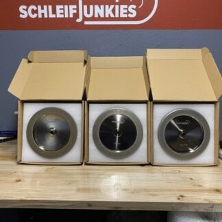 Set CBN Schleifräder 200x40 für T4 (160, 400, 1000 Grit, 12mm Bohrung)