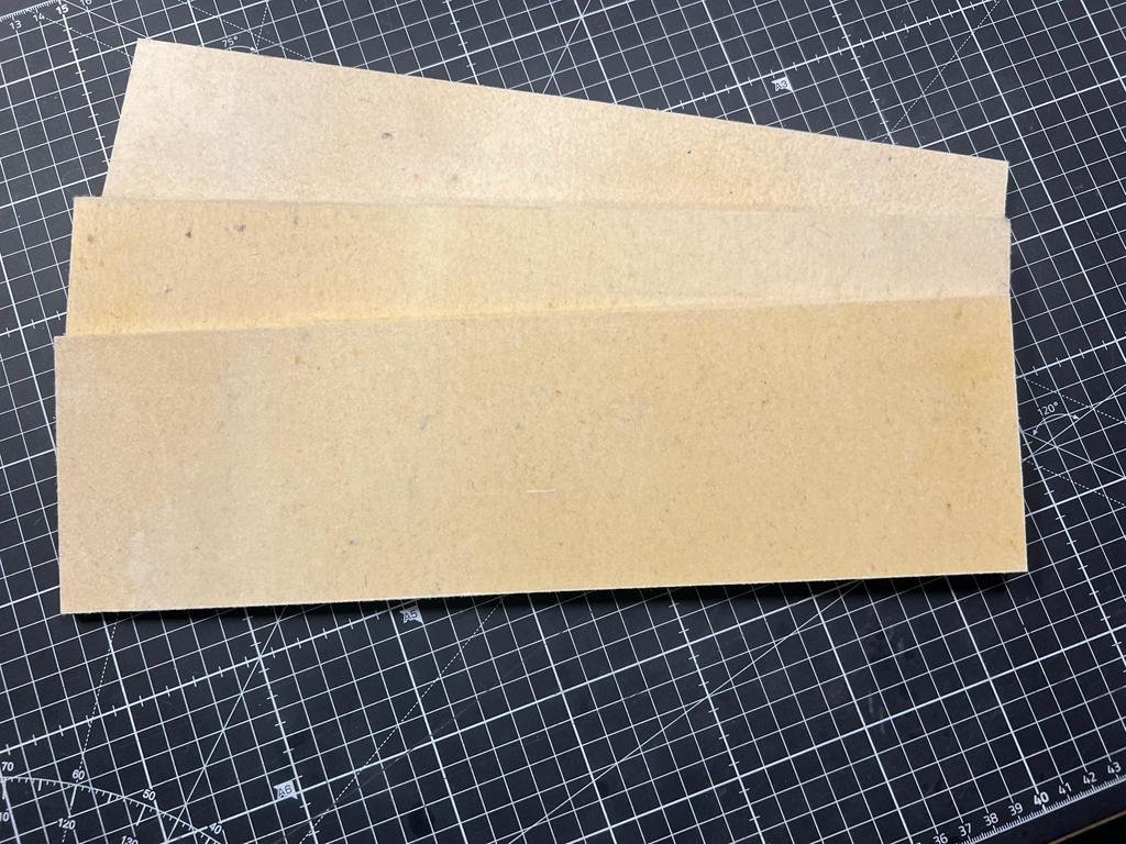 3 Stück Filzplatten 350x100x6 in flinthard 100g 10cm³