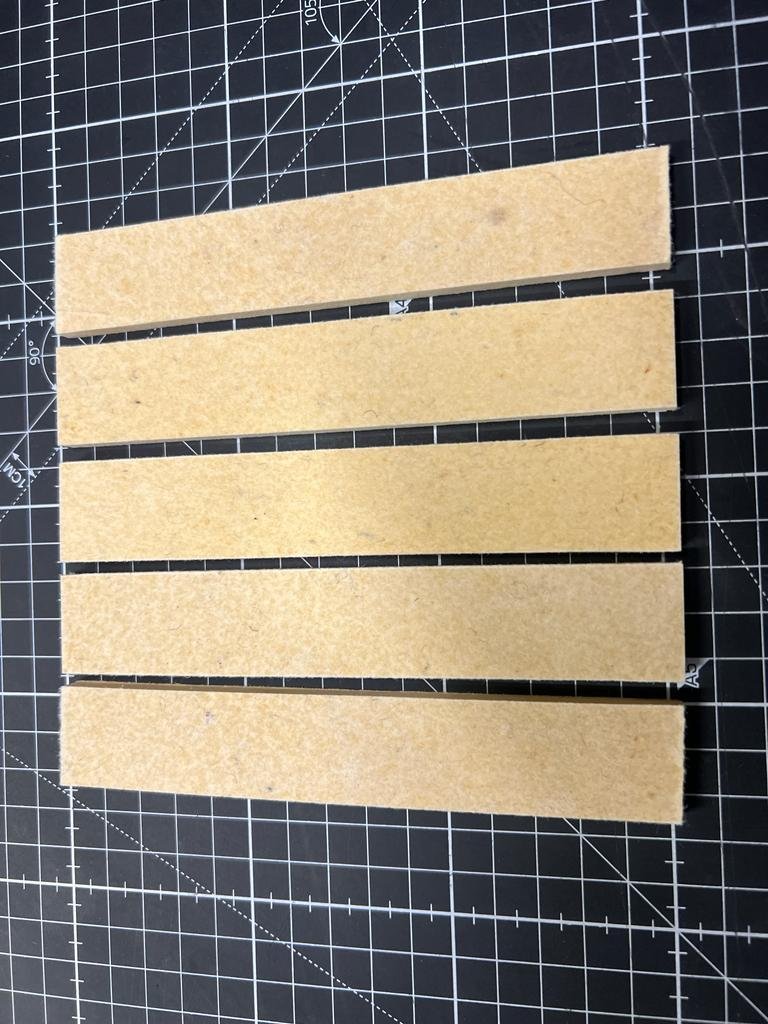Filzstreifen Ersatzteil Set 150x25x6mm 5 Stück